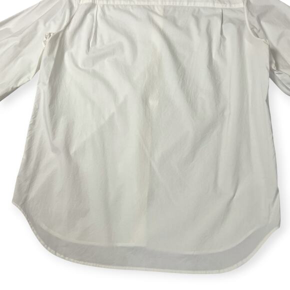 The Row White Puff Sleeved Button Up Shirt SIZE 4 White Cotton Relaxed Fit USA - Picture 14 of 16